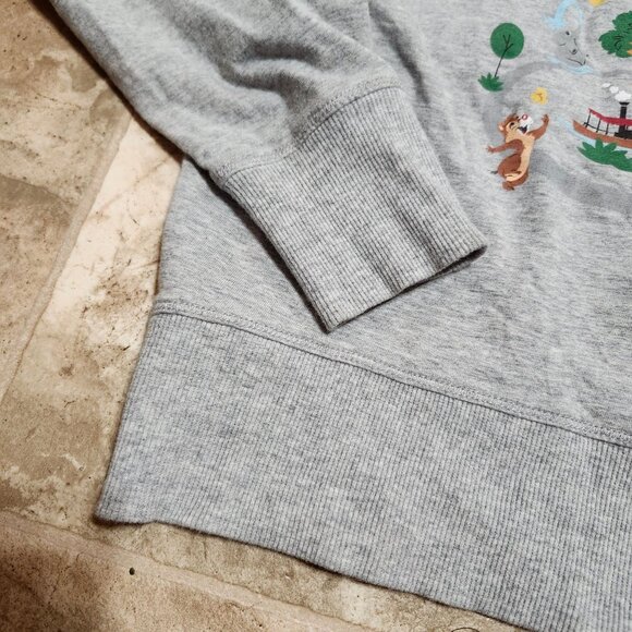 Disney World Women's XL Minnie Mouse 4 Park Graphic Sweatshirt Cropped Grey - Picture 6 of 6